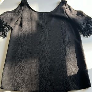 Cooper and Ella open shoulder Vneck blouse